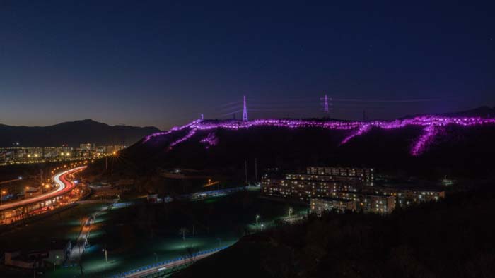 北京冬奧賽場周邊環(huán)境整治-廣寧村山體照明