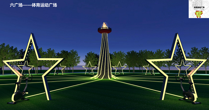 延安中軸線夜景規劃設計